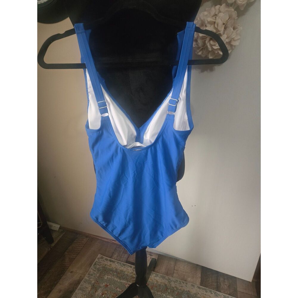 DKNY - Blue Ruffle One Piece Swimsuit (NWOT) - Size 4 - Picture 5 of 5